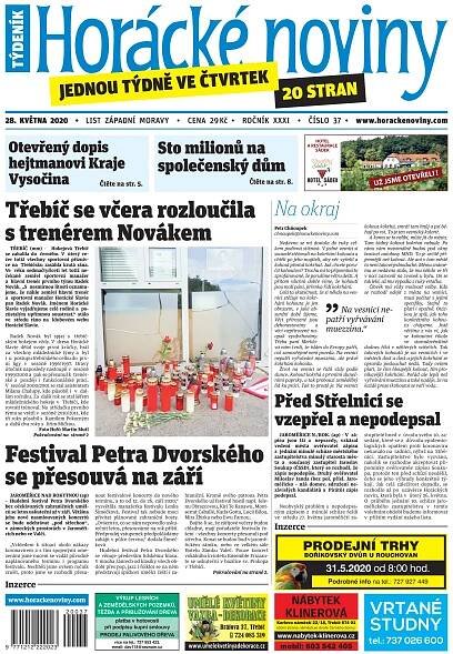 Časopis Horácké Noviny Čtvrtek 28.5.2020 č. 037