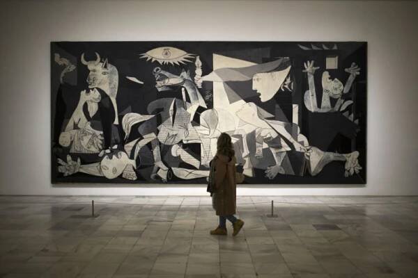 Slavný obraz Guernica od Pabla Picassa.