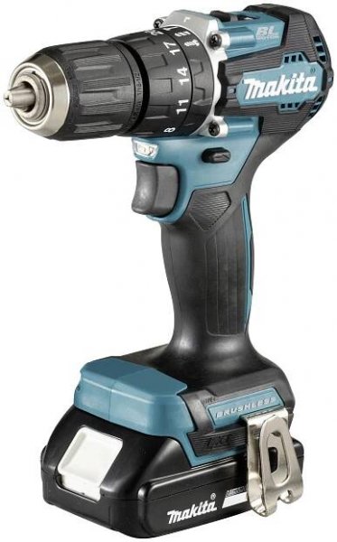 Makita DHP487RAJ aku příklepový šroubovák, bezkartáčové, vč. 2x aku, vč. nabíječky, kufřík, DHP487RAJ