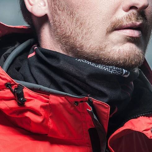 SCHWARZWOLF BANDANA šátek z mikrovlákna černá/červená | Schwarzwolf outdoor