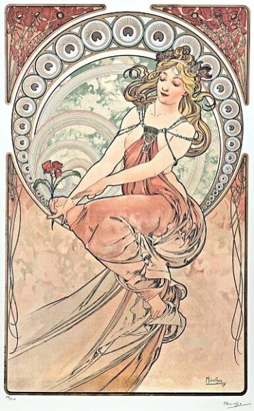 Dívka - Alfons Mucha - Galerie umění