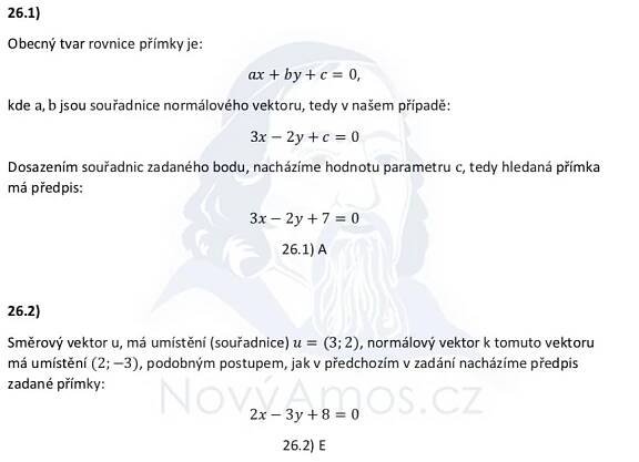 Didaktický test z matematiky - jaro 2020 - řešení úlohy 26