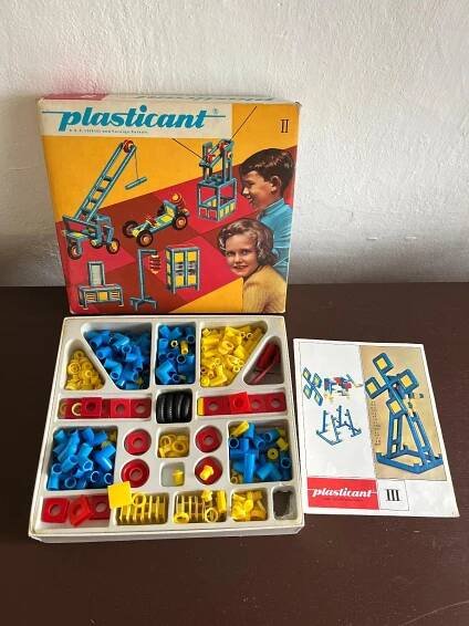 Stará retro hra PLASTICANT - plastová stavebnice - hračka