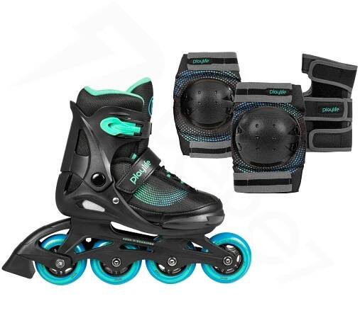 Powerslide Playlife Joker Blue Sky Combo Dětské kolečkové brusle + chrániče