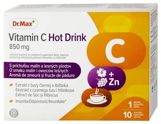 Dr. Max Vitamin C Hot Drink 1×10 vreciek, na prípravu teplého nápoja