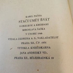 Stačí umět řvát - Karel Paťha - r. 1946 - anekdoty/II. světová válka - Knihy a časopisy