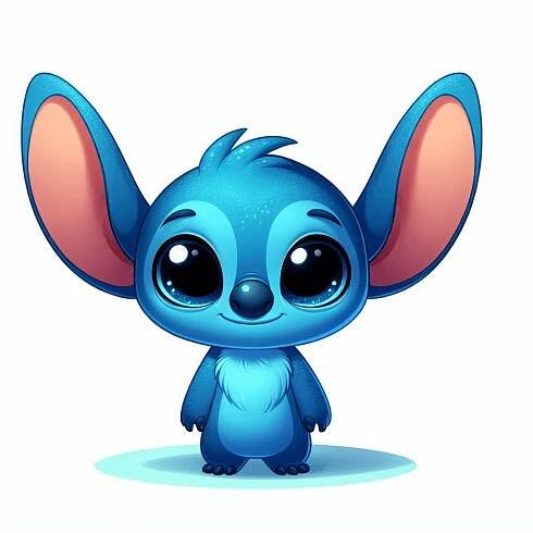kreslený obrázek postavičky stitch – VytvořSiPotisk.cz