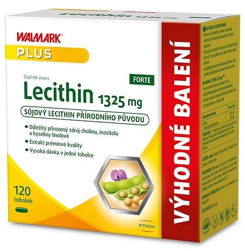 Walmark Lecithin 1325 mg FORTE, lecitin, kyselina linolová, optimální cholesterol