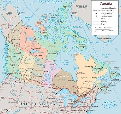 Map Canada