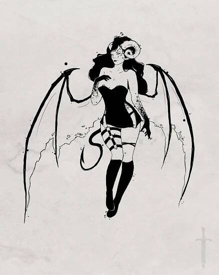 Succubus tattoo design