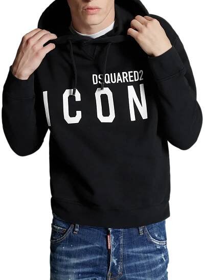 Černá mikina s kapucí Dsquared2 / Icon :: www.dsquared2store.cz