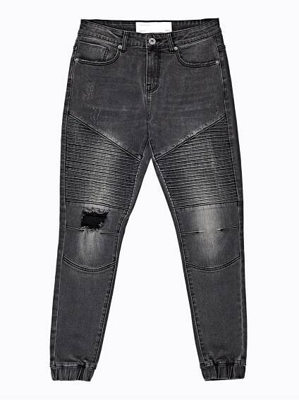 Motorkářské džíny jogger fit | GATE