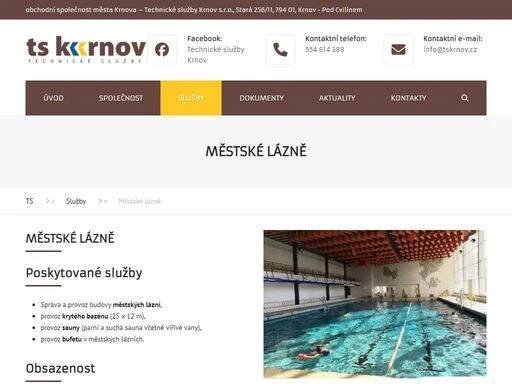MĚSTSKÉ LÁZNĚ KRNOV , Krnov, Pod Bezručovým vrchem - Živéfirmy.cz