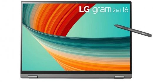LG gram 2 in1 - 16” Touch Display, Intel® Evo 13th Gen. Processor. Windows 11 Pro, Front view of tablet mode, 16T90R-G.AP55A, thumbnail 6