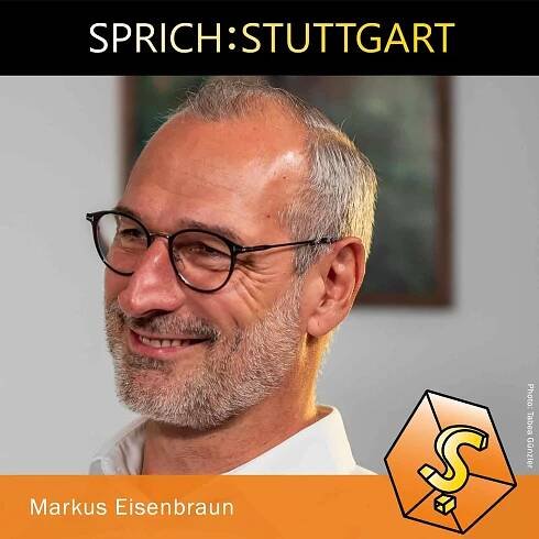 Markus Eisenbraun bei der Podcast Aufzeichnung von SPRICH:STUTTGART