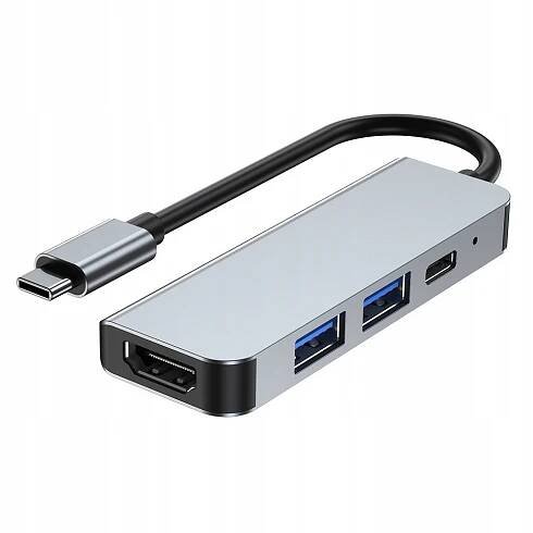ROZBOČOVAČ USB HUB ADAPTÉR USB-C 4v1 2xUSB HDMI