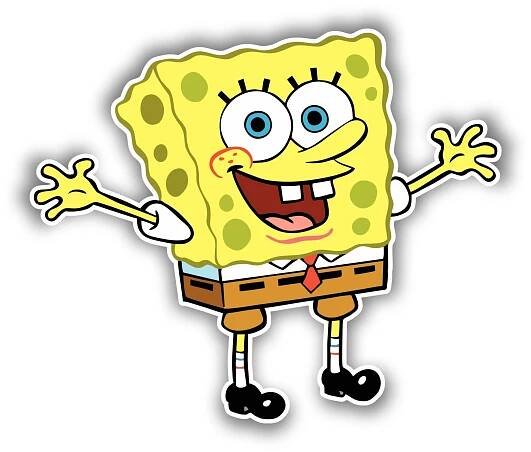Spongebob - Full Color Vinyl Decal - Custom Size