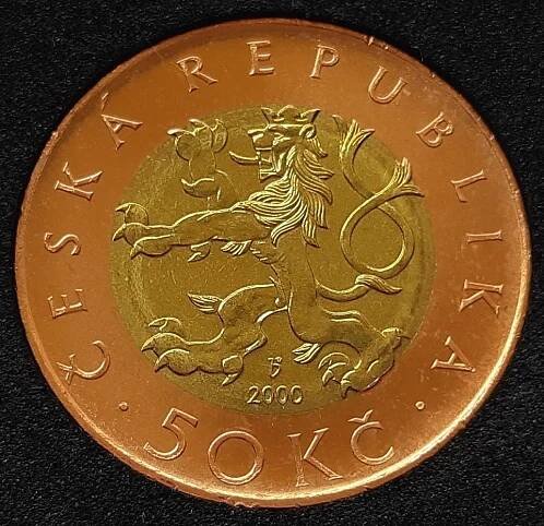 50 Kč Rok 2000 Vzácná, UNC, Ze sady (V sadách 23 000 kusů) Od 1 Kč