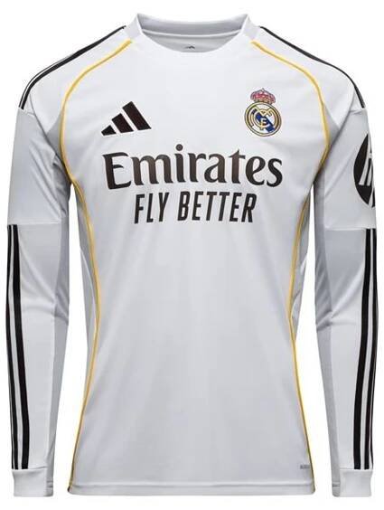 Real Madrid Hjemmebanetrøje 2025/26 Lange Ærmer