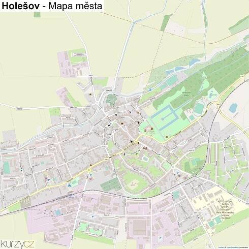 Holešov - mapy | Kurzy.cz