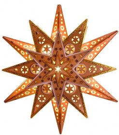 30 cm vánoční svítící LED závěsná hvězda nejen do oken a výklenků