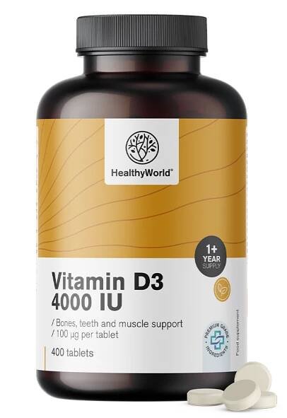 Vitamín D3 4000 m.j., 400 tablet - FutuNatura.cz
