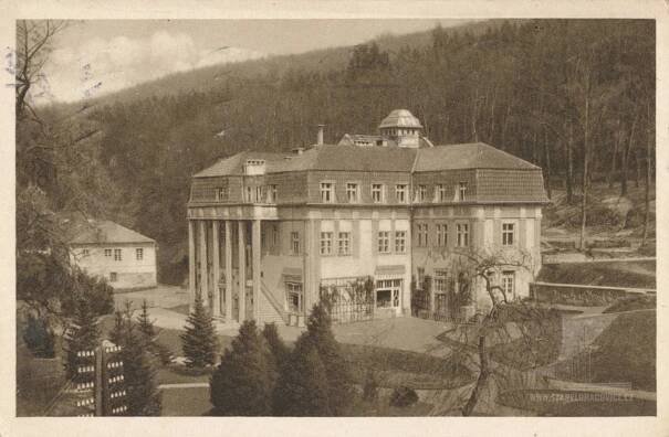 Inhalatorium, poštou 1932 - inhalatorium Luhačovice