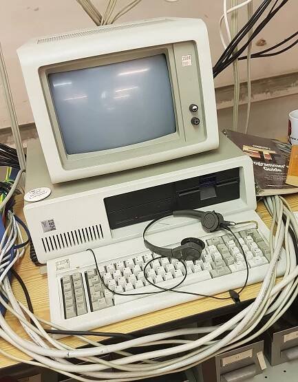 IBM XT, with IBM Portable Personal Computer in the background (picture from the movie set). Photo: Rustam Mehmandarov