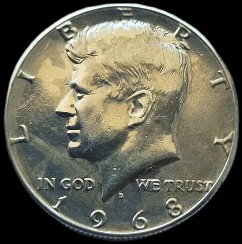 Half dollar 1968 D. - Kennedy