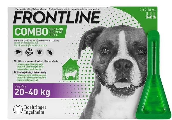 Frontline Combo Spot-On pro psy L (20-40 kg) 3 x 2.68 ml