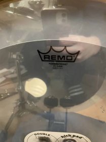 Powerstroke P3 Clear kick drum head with internal dampening ring