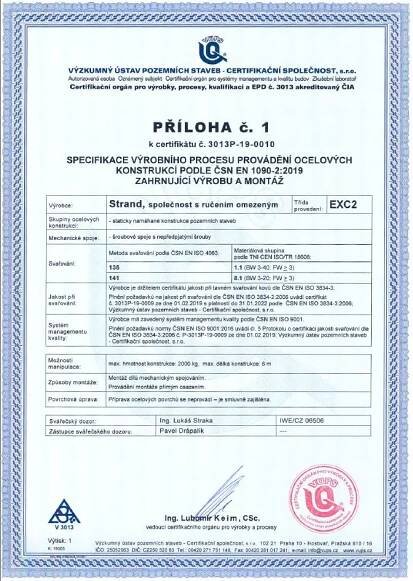 Provádění ocelových konstrukcí podle ČSN EN 1090-2:2018 | Strand s.r.o.