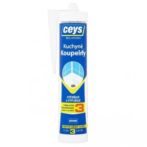 Silikon sanitární Ceys kuchyně koupelny transparentní 280 ml