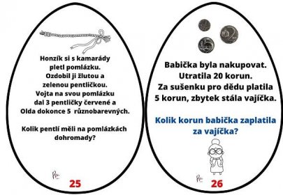 Další vajíčka s úkoly - DOPLNĚK K PROJEKTOVÉMU DNI - VELIKONOCE - ZDARMA - Český jazyk - čtení | UčiteléUčitelům.cz