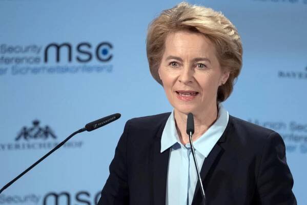 Nemecká ministerka obrany Ursula von der Leyenová. - Zdroj:TASR/Sven Hoppe/dpa via AP