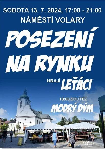 Posezení na rynku - Oficiální stránky městyse Lhenice
