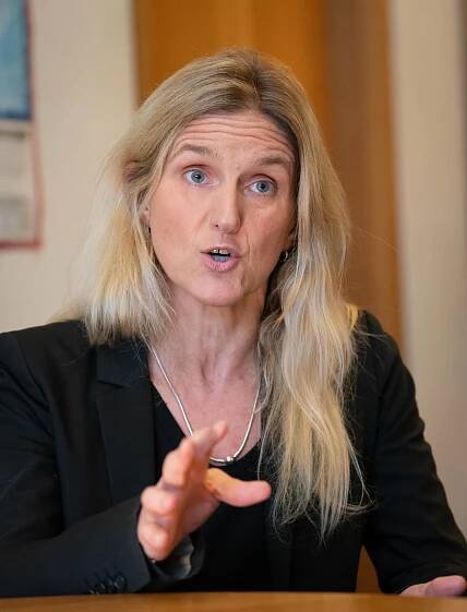Photo of Kim Leadbeater, Labour MP, in her office.