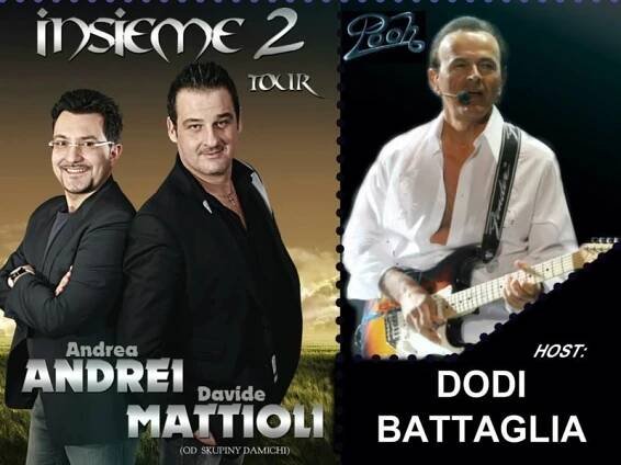 Zpěváci Davide Mattioli a Andrea Andrei a kytarista Dodi Battaglia vystoupí v zámku Ořechov
