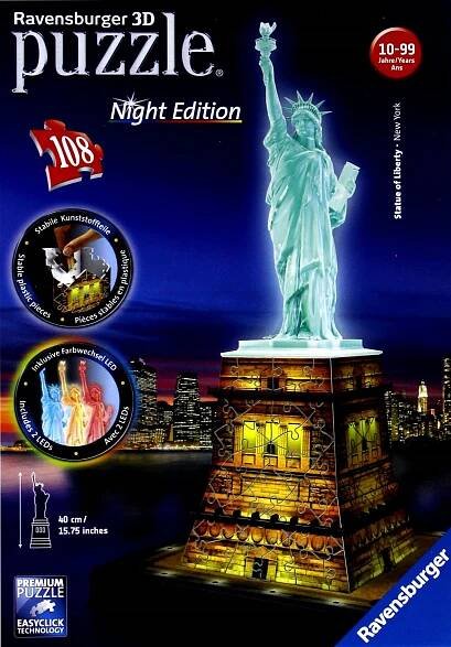 Ravensburger 3D puzzle svítící Socha svobody Noční edice 108 ks