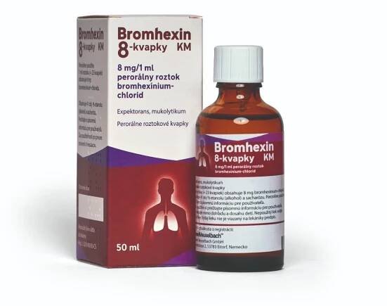 BROMHEXIN 8-KVAPKY KM 1×50 ml, liečivo