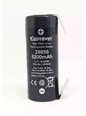 Baterie KeepPower 26650 5200mAh 15A vývody U