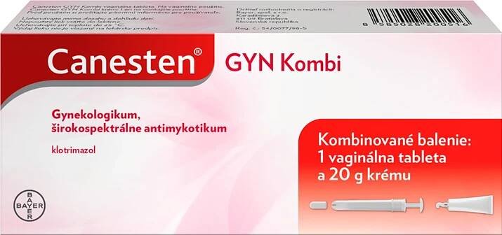 Canesten GYN Kombi 1×500 mg, komplexná liečba kvasinkovej infekcie