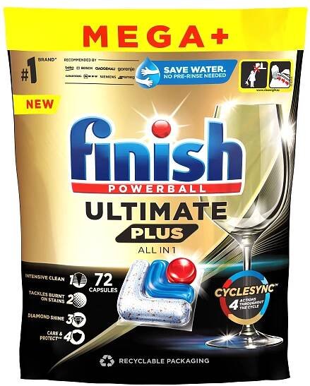 Finish Ultimate Plus All in 1 Lemon kapsle do myčky