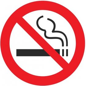 Vektorový obrázek, ilustrační klipart Kouření zakázáno v rozlišení 1600x1600 pixelů zdarma ke stažení, Symboly vektor do vašich dokumentů