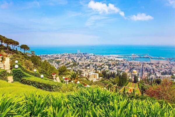 Haifa view over the sea