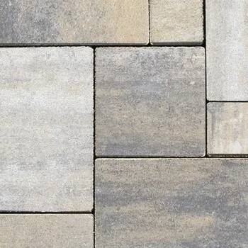 Venkovní dlažba Zámková dlažba Citytop Elegant Kombi 8 cm bíložlutočerná