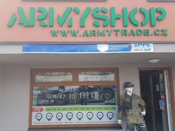 Kamenná prodejna army shop Armytrade.cz - Uherský Brod - armytrade.cz