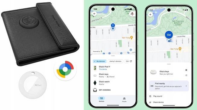 GPS lokátor MILI cestovní peněženka s lokátorem MiTag ANDROID ČERNÁ - Allegro