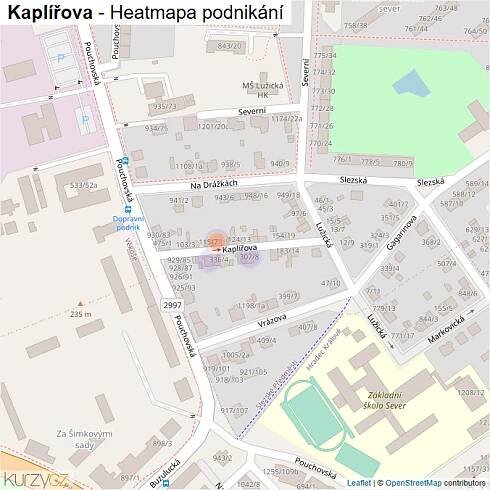 Mapa Kaplířova - Firmy v ulici.