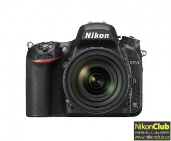 Přední pohled na tělo Nikon D750
